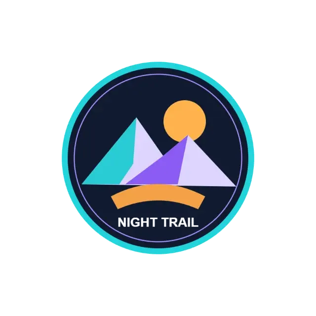 Night Trail mountain badge: 1440 × 1728 · 300 DPI — tool output